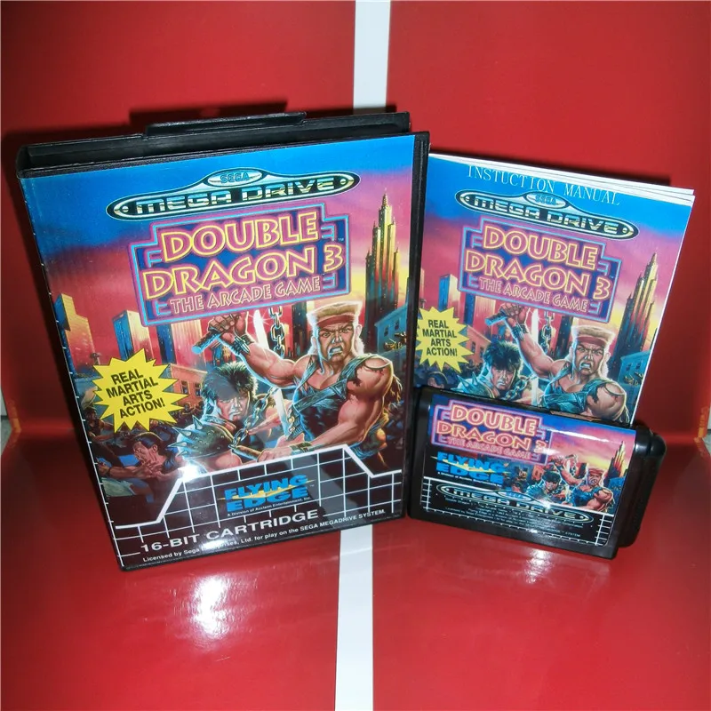 Double Dragon 3 The Arcade Game EU Cover with Box and Manual For Sega Megadrive Genesis Video Console 16 bit MD card | Электроника