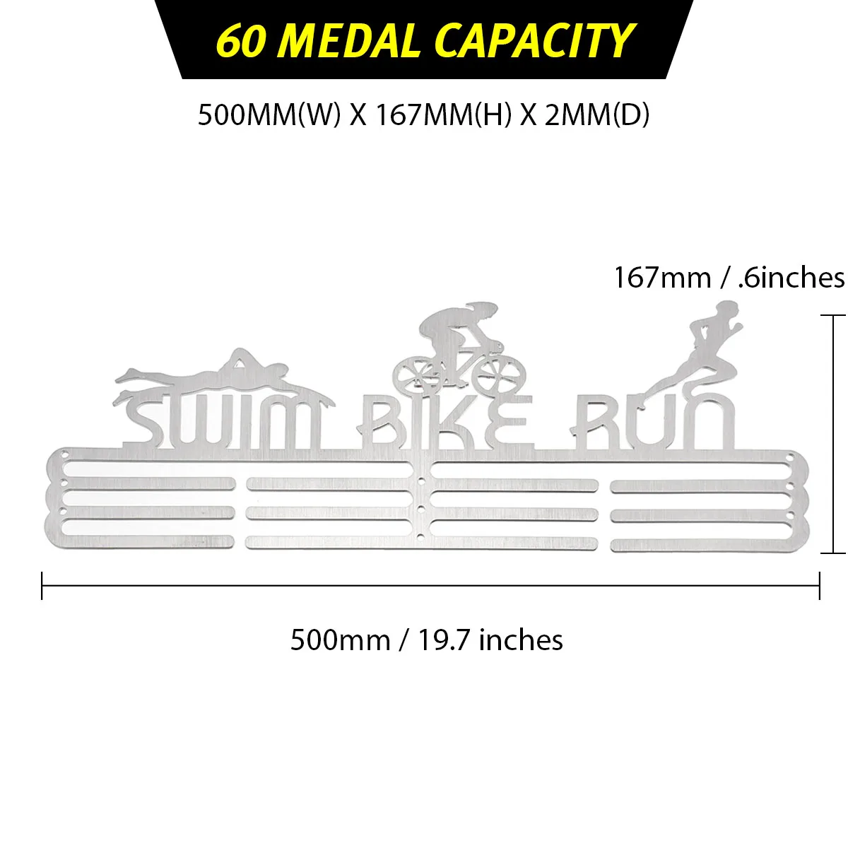 Металлические медали Подставка-дисплей стойка для марафона бега плавания велосипеда соревнования 60/36 медаль Спорт медаль дисплей стойка из нержавеющей стали