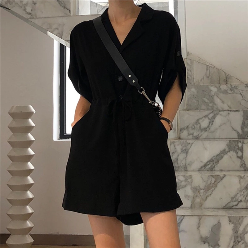 

Bodysuit Playsuit Solid Color Women Jumpsuit Sexy Casual Chic Shorts Rompers