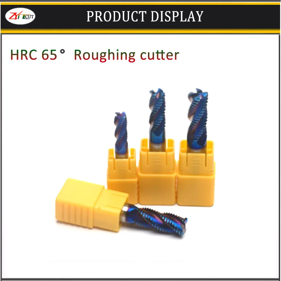 

4/6/8/10/12mm HRC65 Dense-toothed rough milling cutter with high hardness for tungsten steel alloy coating