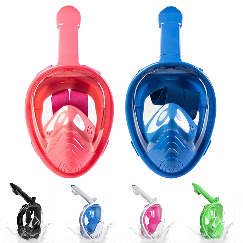 Children Snorkel Diving Mask for kids Swimming Training Full Face Mask Scuba Equipment mergulho For Gopro Free Breath Gear Tube