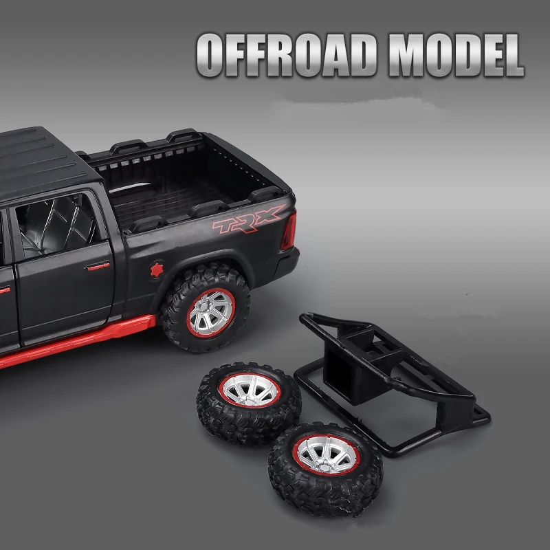 1:32 Dodge RAM TRX Pickup Alloy Car Model Diecasts Toy Off-road Vehicles Car Model Sound and Light Simulation Childrens Toy Gift 3