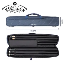 

KONLLEN 7 Holes Billiard Cue Case 3 Butts 4 Shafts Blue Black High Capacity Accessories Carry Sturdy Wear-resistant Case