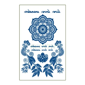 

Waterproof Temporary Juice Tattoo Sticker Mandala Flower Vine Letter Lasting Tattoos Flash Tatoo Fake Tatto Art for Men Women
