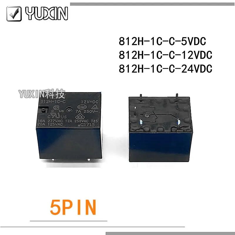 10 шт./лот 100% новое реле 812H-1C-C-12VDC 812h-1c-24vdc 812h-1c-5vdc 812H 1C C 12V 812H-1C-C DC24V 12A 5V 24V 4PINS |