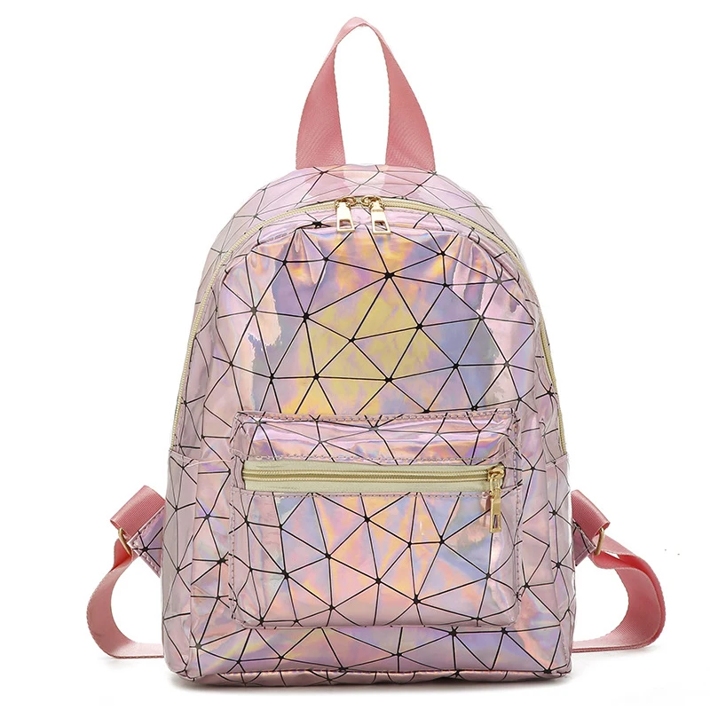 Женская сумка, женский Голографический лазерный рюкзак, женские школьные сумки, модные для девочек, маленькие дорожные рюкзаки