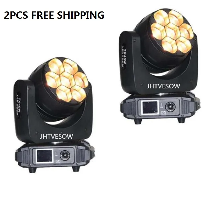 Led zoom wash beam move head 7x40 Вт rgbw moving heads dj светильник disco led dmx512 ночные вечерние свадебные с