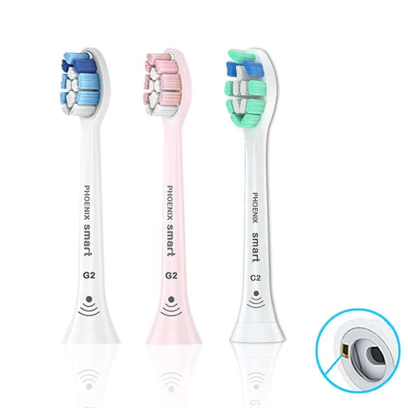 

Replacement electric tooth brush heads with RFID chip compatible with Philips Sonicare sonic tooth brush HX6013/05 HX9340 HX6950