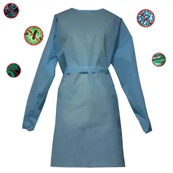 

Protective Clothing Disposable Coveralls Waterproof Dustproof Protective Suit Clothing Blue #4O