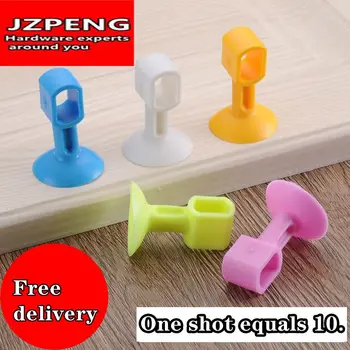 

JZPENG 10Pcs 1PC Collision-proof Silicone Door Block Muffler Collision-proof Pad Wall Protector Door Block Handle Perforation Fr