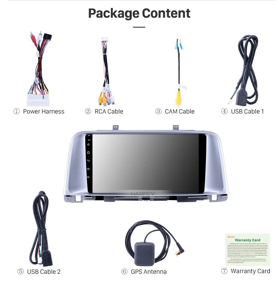 Flash Deal Harfey 9" Android 8.1 GPS Car Radio Bluetooth for Kia K5 Multimedia with USB WIFI Music support Carplay SWC 3G Backup Camera 15