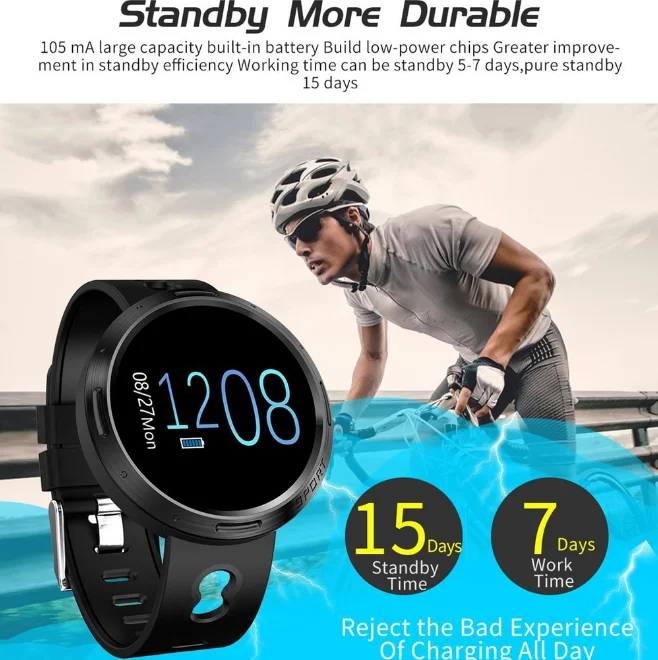 M58 Men SmartWatch Waterproof Smart Watch Ip68 Fitness Bracelet Heart Rate Monitor Watches For Women Color Screen Smart Band