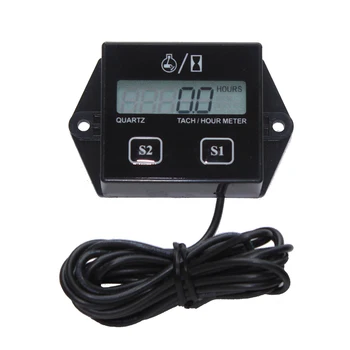 

Digital Motorcycle LCD Racing ark Plugs Engine Tach Hour Meter Tachometer Gauge Motorcycle Digital eed Timer