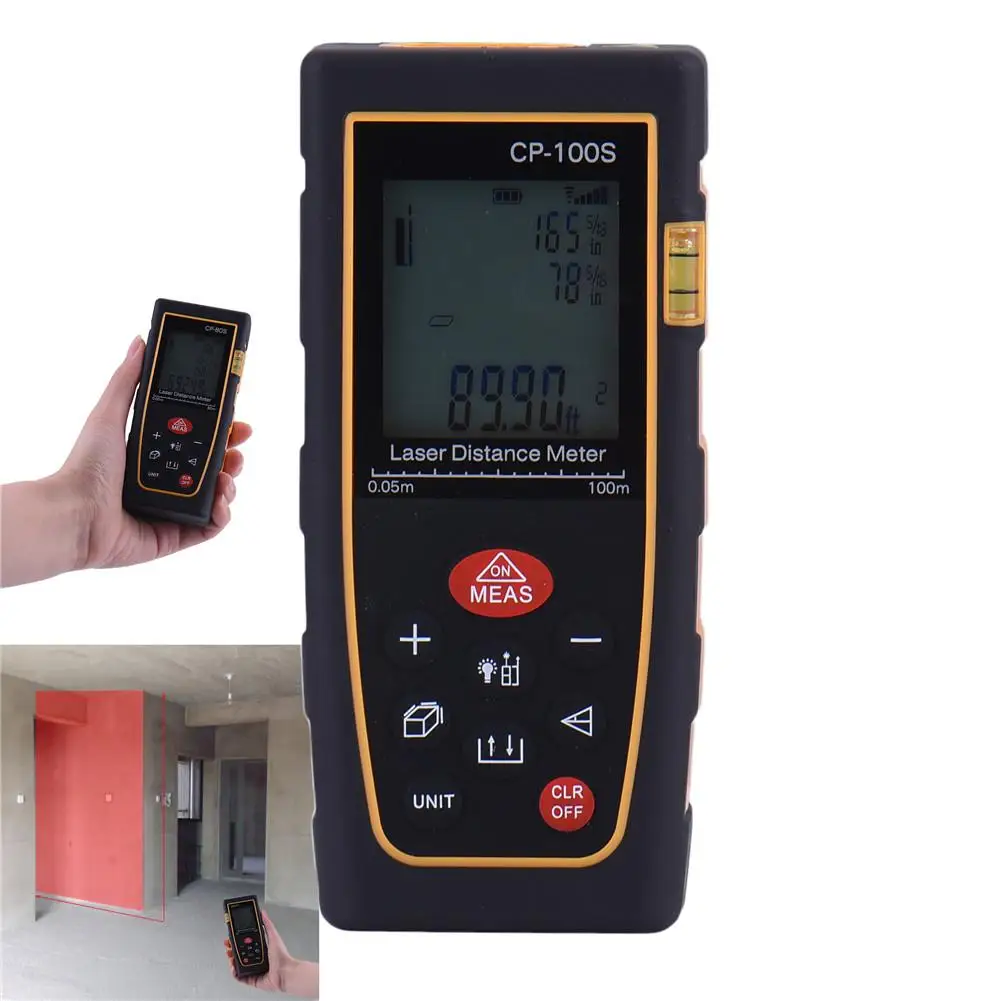 

Laser Meter Laser Distance Measurre Measurement Range 0.05-100 M LCD Display With Backlight Digital Laser Range Finder Measure