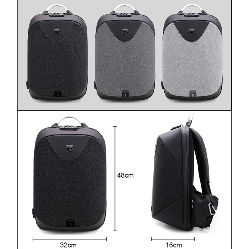 Arctic Hunter Anti-theft 15,6 мужская сумка для ноутбука школьный рюкзак с паролем водонепроницаемый Повседневный Бизнес Путешествия мужские рюкзаки