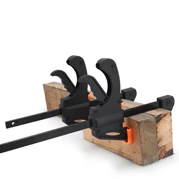 

1pc 4 Inch Clip Quick Ratchet Release Speed Squeeze Wood Working Work Bar F Clamp Clip Kit Spreader Gadget Tools DIY Hand Tool