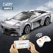 Cada high-tech APP programowanie zdalne sterowanie sportowe samochodowe klocki budowlane miasto RC pojazd samochód wyścigowy cegły prezenty zabawki dla chłopców