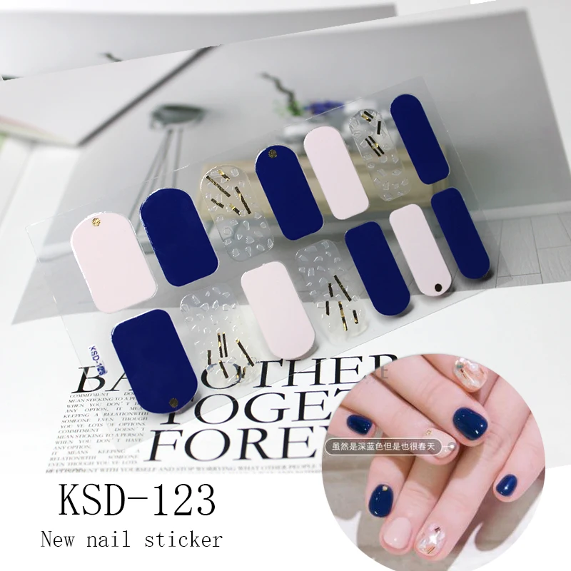 KSD-123 New Stickers Glitter KSD Series Irregular Sequins Nail Decals Full Cover Adhesive Nail Art Stickers Manicure for Kids Women - Цвет: KSD-123
