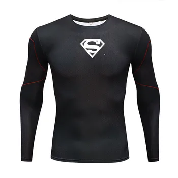 

running tshirt Superman Avengers Captain America tshirt 3d ht printed pattern blouse full-length muscle running fitness t shirt