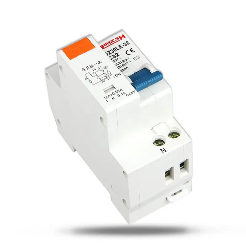 

DZ30LE-32/1P+N Circuit Breaker Overload Short Circuit Leakage Protection Device 10A/16A/20A/25A/32A