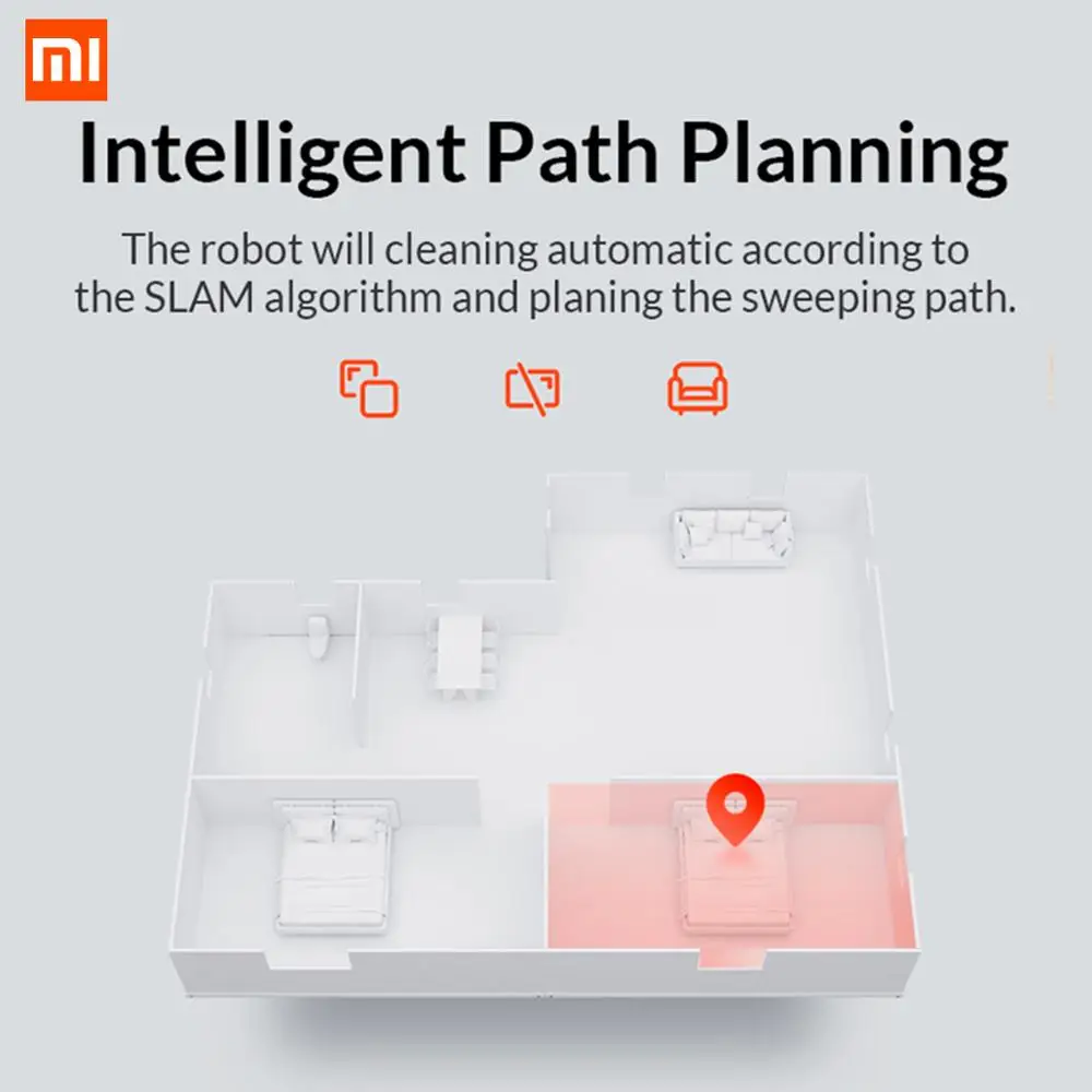 Робот пылесос Xiaomi Mijia 1S умное планирование дистанционное управление через