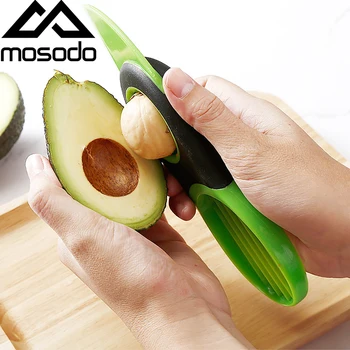 

Mosodo Avocado Slicer Peeler Cutter 3-in-1 Multifunction Vegetable Fruit Splitter Tools Corer Knife Kitchen Accessories Gadgets