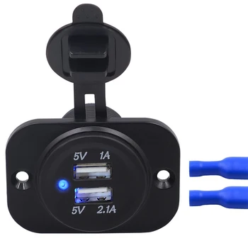 

Boat Motorcycle Car Charger Universal Accessories Truck Plug LED Indicator Mobile Phone Eco-friendly Cigarette Lighter Dual USB