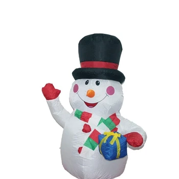 

Hot 1.2M Large Inflatable Snowman LEDs Inflator for Outdoor Christmas Decor