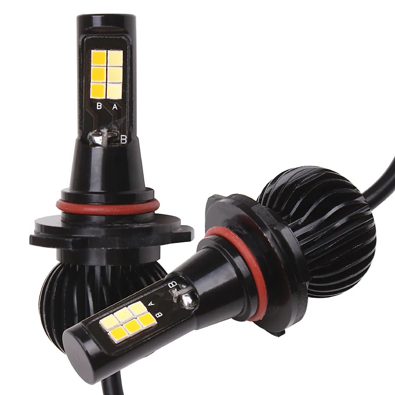 2 шт. DC12V 9005 9006 супер яркий светодиодный противотуманный фонарь для автомобиля 6000 K, дневные ходовые огни для автомобиля, все в одном, фара белого и голубого цвета