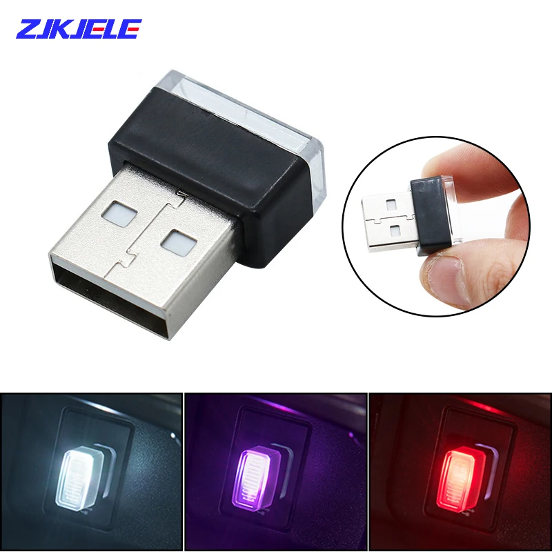 7 Colors Mini USB Multi Function Light LED Modeling Car Ambient Atmosphere Light Neon Interior Decorative Lamp Car Accessories - Famidy.com