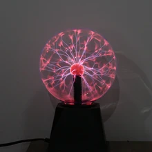 Boule de lumière Plasma magique en verre, lampe électrique de 3, 4, 5, 6 pouces, veilleuse, cadeau de noël pour enfants, lampes de Table, sphère