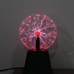 Boule de lumière Plasma magique en verre, lampe électrique de 3, 4, 5, 6 pouces, veilleuse, cadeau de noël pour enfants, lampes de Table, sphère 
