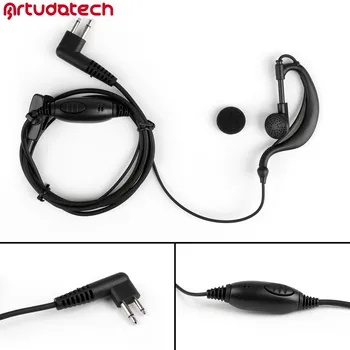 

Artudatech For Motorola GP88 GP68 A8 GP88S GP300 GP308 Radio 2 Pin G-Shape Headset PTT Earpiece