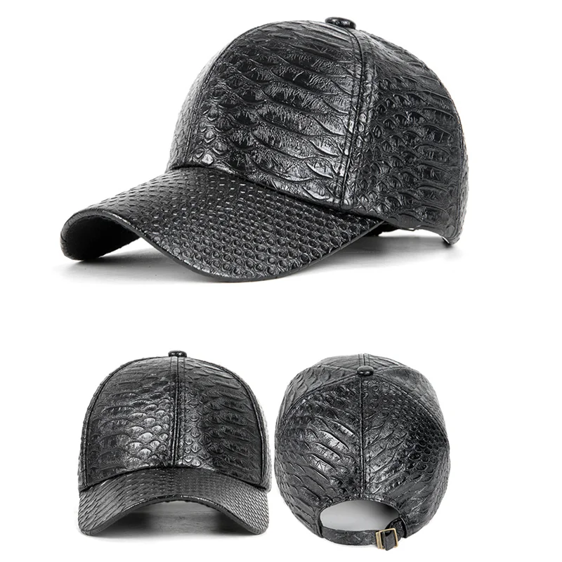 Snapback Hat Baseball-Cap Men Cap Crocodile-Grain Sports High-Quality Bone-Hats Casual