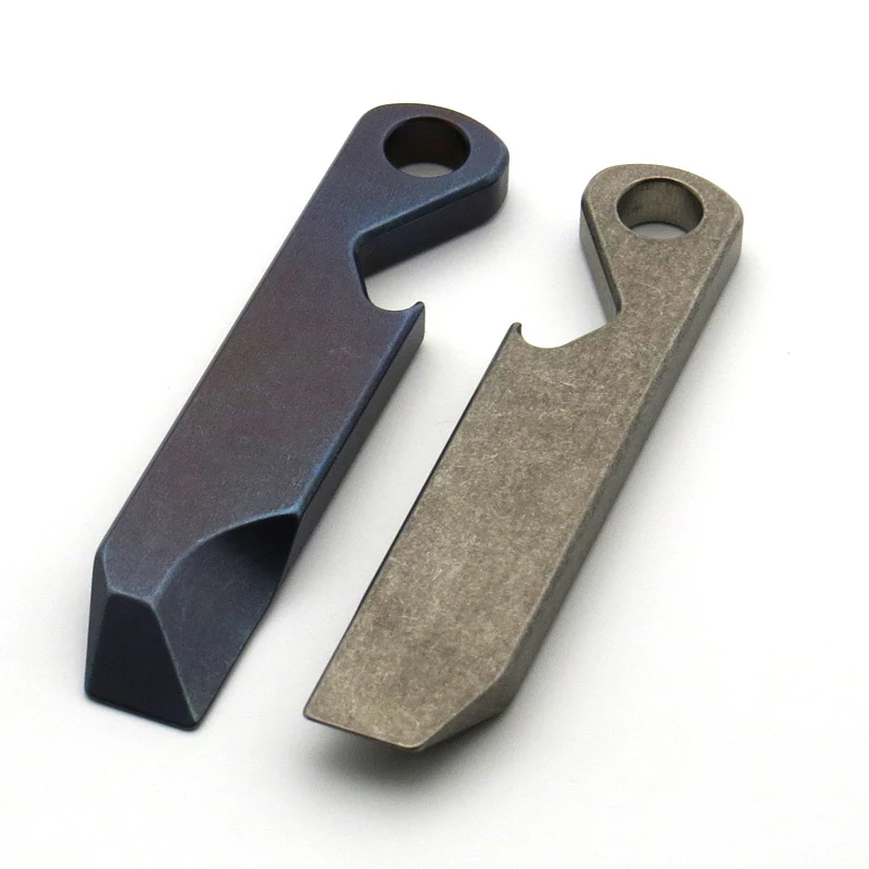 

Outdoor EDC Titanium Alloy Crowbar Keychain Bottle Opener Box Opener Tool