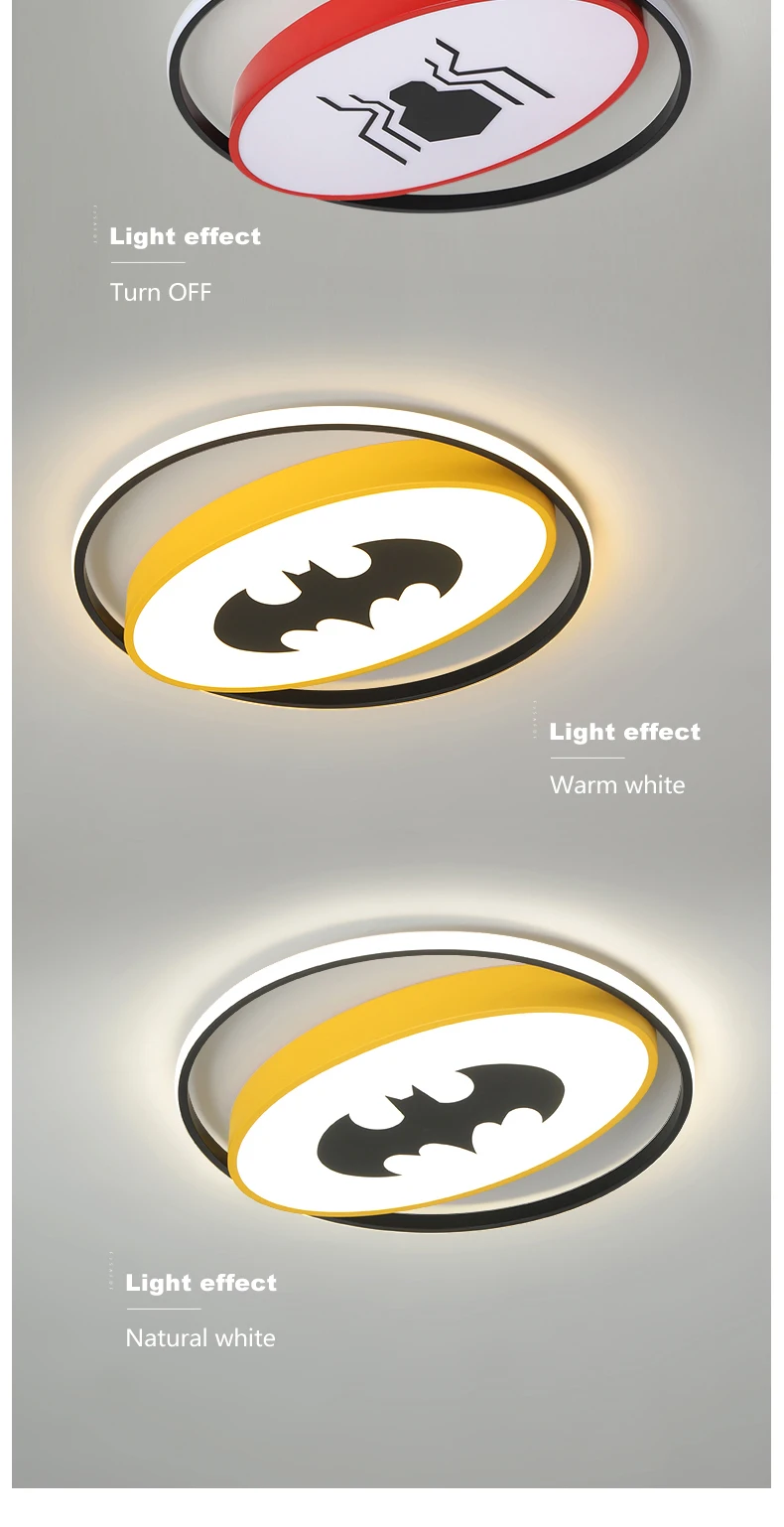 New Spider/bat man Modern LED Ceiling Lights for Children's room Bedroom led techo Ceiling lamp home lighting led ceiling light