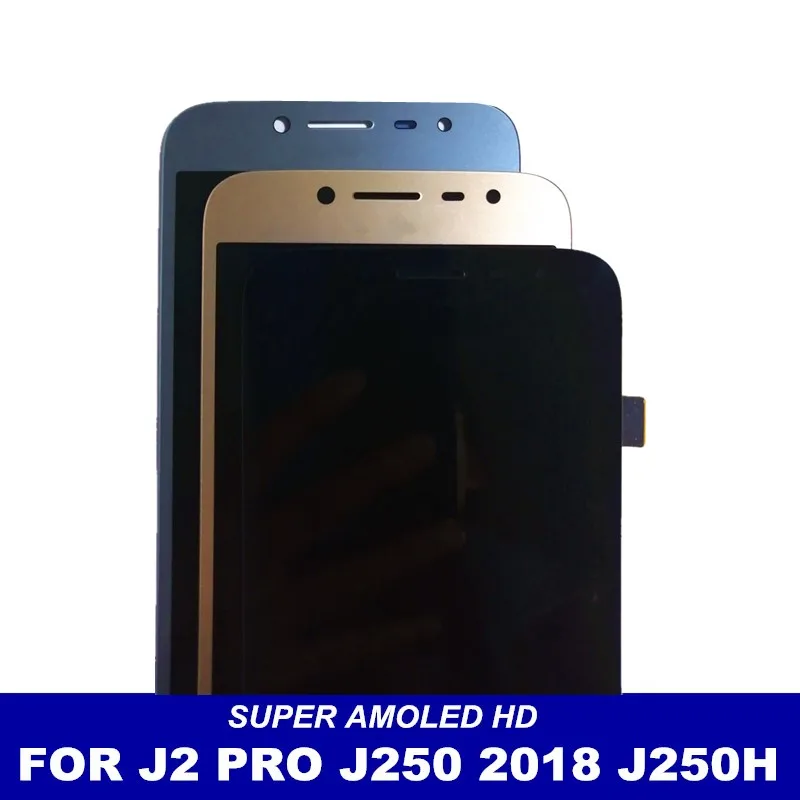 Протестированный и отрегулированный яркость J250 ЖК-экран для samsung Galaxy J2 Pro J250 J250F J250H сенсорный ЖК-экран дигитайзер com