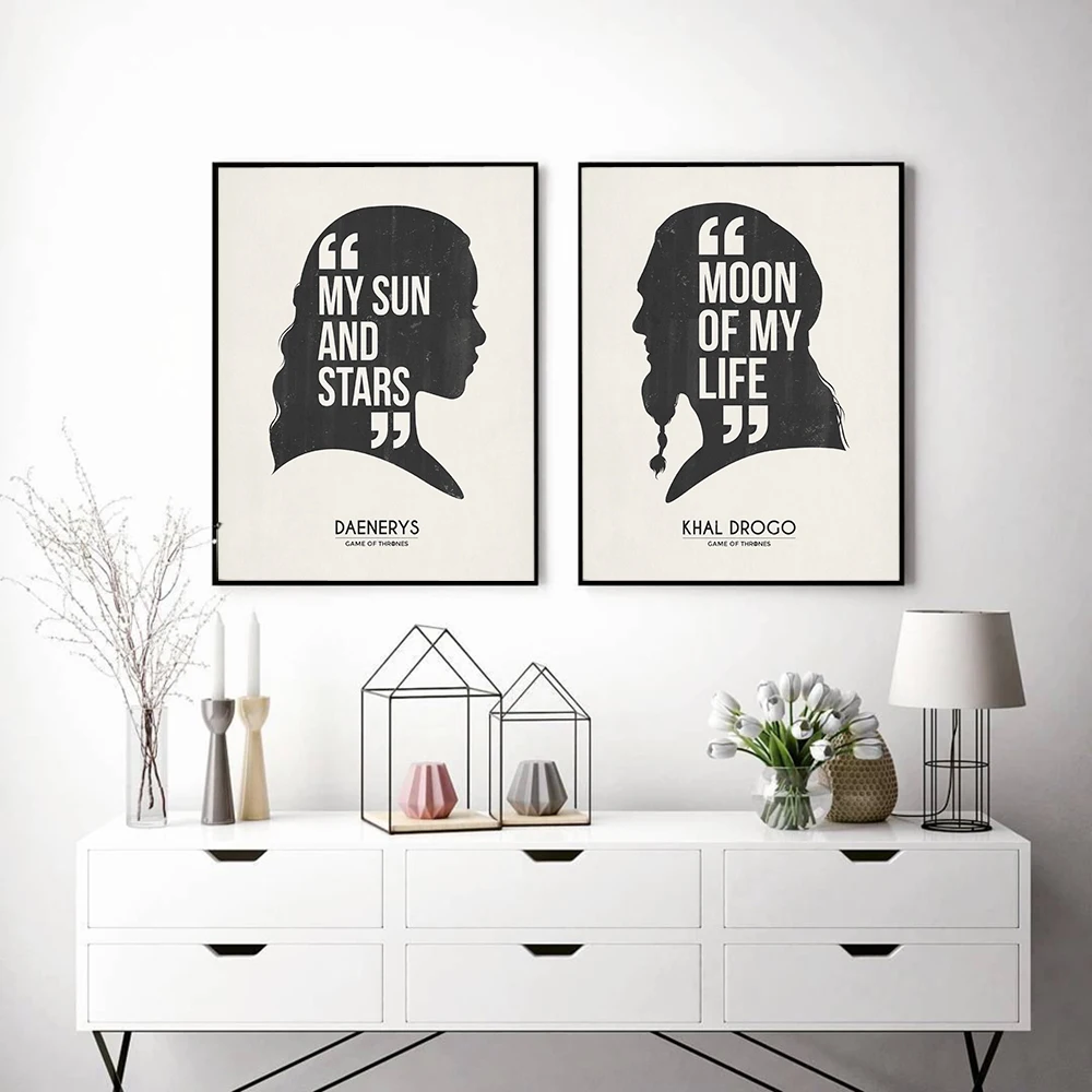 My Sun and Stars The Moon in My Life Printable Couple Poster Wall Art  Silhouette Quote Canvas Painting Nordic Home Decor Picture|Painting &  Calligraphy| - AliExpress