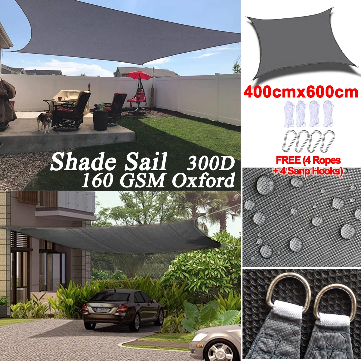 Dark Grey 4x6m