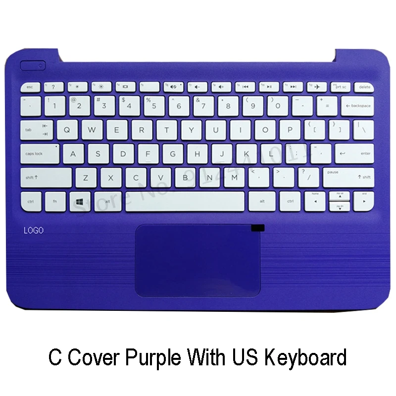 New Laptop LCD Back Cover For HP Stream 11-Y 11-Y010WM Series Front Bezel Palmrest US Keyboard A B C  Cover Blue White Purple best laptop cases