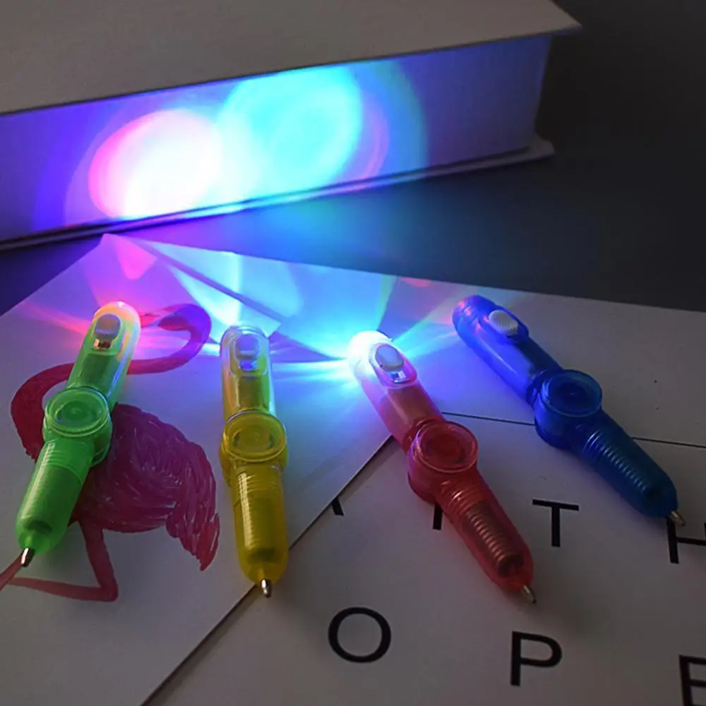 5PCS LED Rotating Ballpoint Pen Fidget Spinner Top Hand EDC Light Glow In The Dark Toys 1 5PCS LED Rotating Ballpoint Pen Fidget Spinner Top Hand EDC Light Glow In The Dark Toys 4