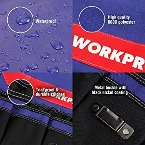 WORKPRO 5 галлонов уплотнительное кольцо ведро-органайзер Boss сумка для инструментов