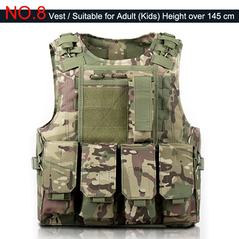 Мужской Камуфляжный тактический жилет для охоты, военная армейская униформа для косплея, детская одежда с принтом джунгли для девочек - Цвет: 4