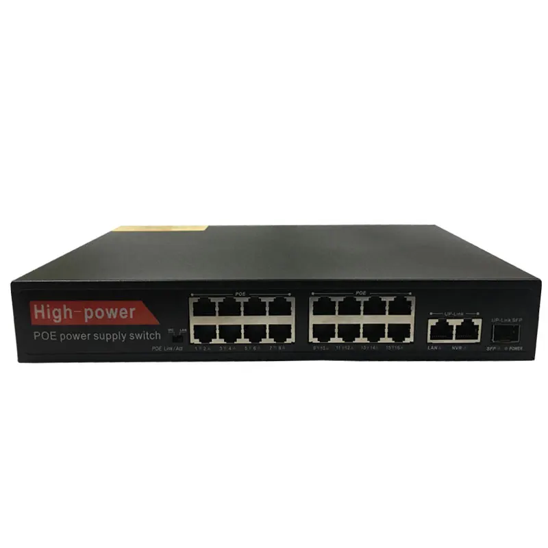 52V POE коммутатор Ethernet 24 Порты сети 10/100 Мбит/с Порты IEEE 802,3 AF/AT IP Камера Беспроводной AP сетевой коммутатор gigabit встроенный Мощность