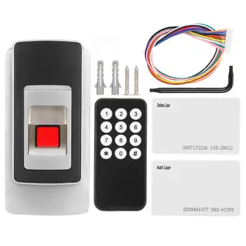 

IP65 Access Control Metal Waterproof 125KHZ RFID Card Reader Fingerprint Independent Access Door Entry System