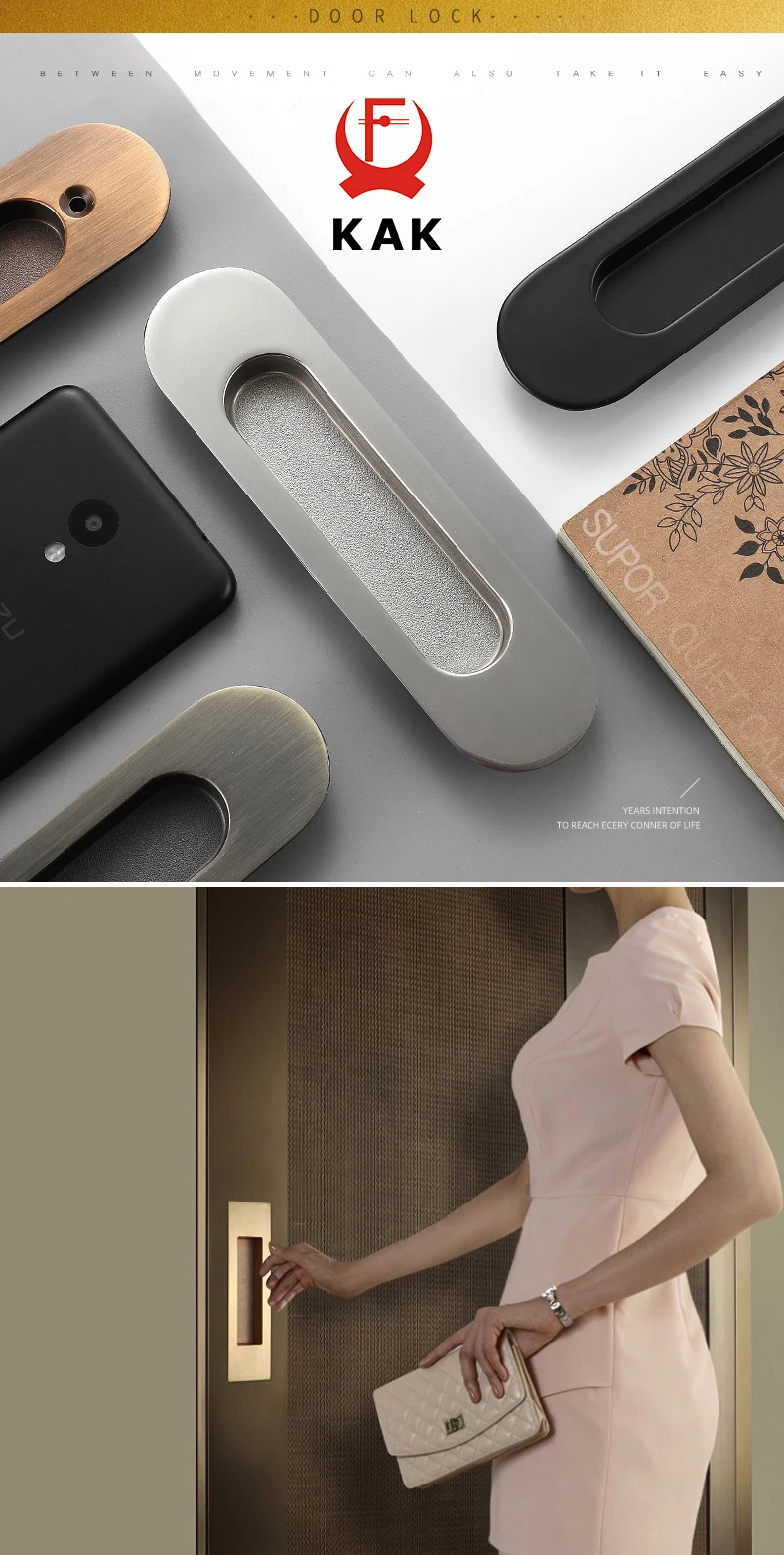 de porte coulissante en alliage de zinc pour chambre pièces