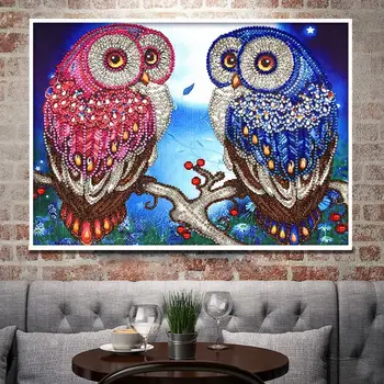 

Cute Owl 5D Special Shaped Diamond Painting Embroidery Needlework Rhinestone Crystal Cross Craft Stitch Kit DIY Q6PE