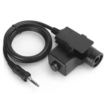 

Cable Adapter Black Connetion Cable for Radio3.5mm 4Level for Military Standard Plug