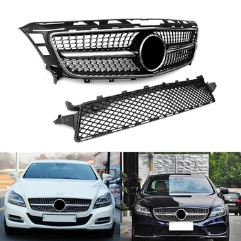 

Car Grill Mesh for Mercedes Benz CLS Class W218 ABS Replacement Mesh without Emblem Car Accessories Front Bumper Racing Grills