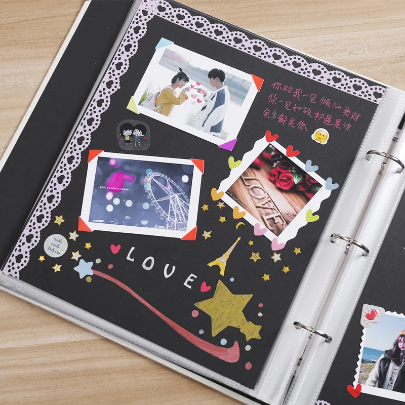 DIY Photo Album Family Scrapbooking Book For Traveling Office Home School  Writing Gift 60 Page Paper Crafts Memory Albums